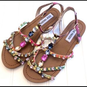 Steve Madden rainbow jeweled gladiator sandals Size 6.5